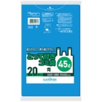 日本サニパック とって付きゴミ袋 青 45L 0.022mm Y41T 1パック(20枚)