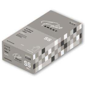 川西工業　ニトリルグローブ　フェリーチェ　スマート　粉なし　ホワイト　ＳＳ　＃２０６７Ｗ－ＳＳ　１箱（１００枚）