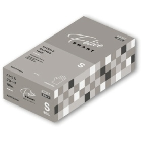 川西工業　ニトリルグローブ　フェリーチェ　スマート　粉なし　ホワイト　Ｓ　＃２０６７Ｗ－Ｓ　１箱（１００枚）