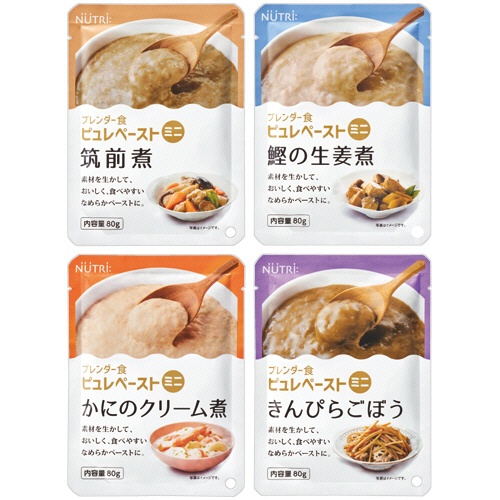 ニュートリー　ブレンダー食　ピュレペーストミニ　８種詰め合わせ　１ケース（１６食）3