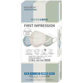 錦尚金　ＮＩＳＨＩＫＩＮ　ファーストインプレッションマスク　３色アソート０１番　個包装　１箱（２７枚）
