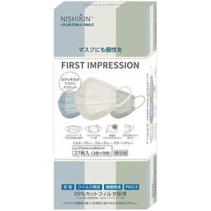 錦尚金　ＮＩＳＨＩＫＩＮ　ファーストインプレッションマスク　３色アソート０１番　個包装　１箱（２７枚）1