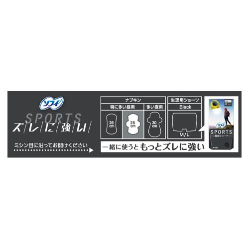 ユニ・チャーム　ソフィ　ＳＰＯＲＴＳ　特に多い昼用　羽つき　２６ｃｍ　１パック（１９枚）4