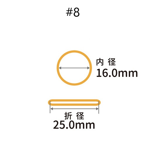 共和　オーバンド　＃８　内径１６ｍｍ　５０ｇ入　透明袋　ＧＢＡ－Ｎ－００２　１袋2