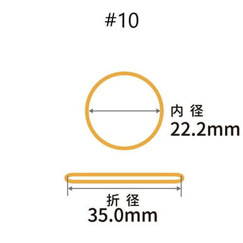 共和　オーバンド　＃１０　内径２２．２ｍｍ　５００ｇ入　透明袋　ＧＣＡ－Ｎ－００１　１袋2