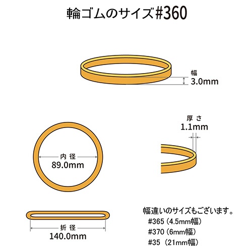 共和　オーバンド　＃３６０　内径８９ｍｍ　５０ｇ入　透明袋　ＧＭＡ－Ｎ－００１　１袋2