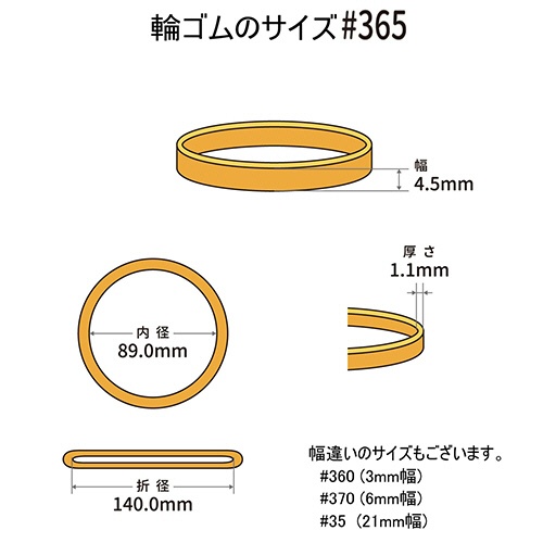 共和　オーバンド　＃３６５　内径８９ｍｍ　５０ｇ入　透明袋　ＧＭＡ－Ｎ－０１３　１袋2