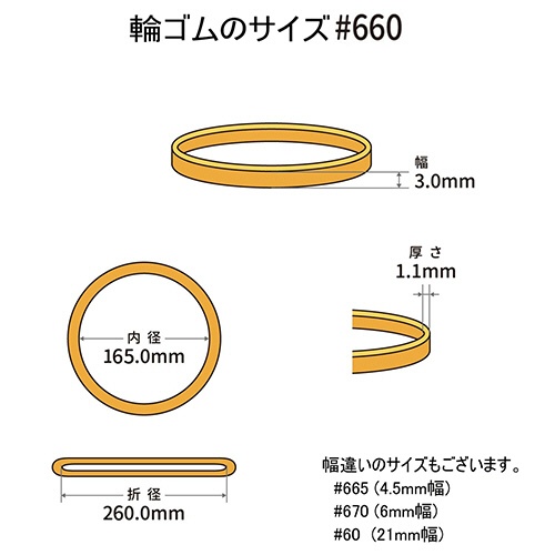 共和　オーバンド　＃６６０　内径１６５ｍｍ　５０ｇ入　透明袋　ＧＳＡ－Ｎ－０２９　１袋2