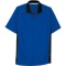 コーコス　半袖ポロシャツ　制電フルダル鹿の子　ブルー（ブラック）　Ｓサイズ　Ａ－３３７７－６－Ｓ　１着