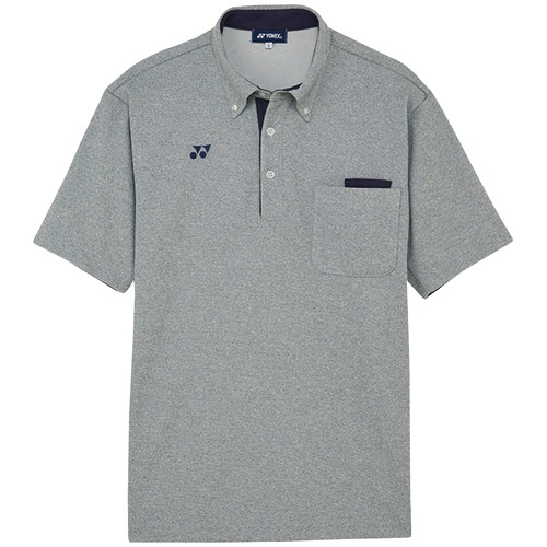 トンボ　ヨネックス×キラク　ニットシャツ（男女兼用）　杢ニット　ミディアムグレーモク　ＬＬサイズ　ＣＹ２０４－０５－ＬＬ　１着1