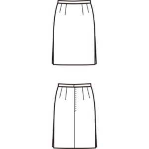 フォーク　インサイドプリーツスカート　ファインプレーン　２１号　ネイビー　ＦＳ４０５１－１－２１　１枚3