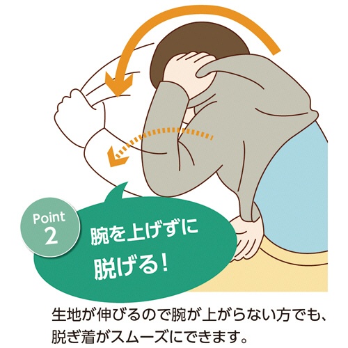 ケアファッション　スルッとのびのび長袖インナー　ラウンドネック　婦人用　ベージュ　Ｍ－Ｌサイズ　８００２７８－０１　１着4