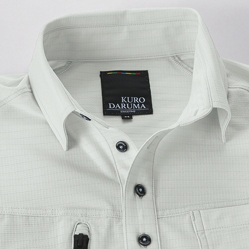 クロダルマ　半袖ポロシャツ　ワッフル　シルバー　ＬＬサイズ　２６６８６－４０－ＬＬ　１着3