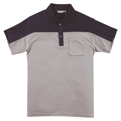 アルトコーポレーション　半袖ポロシャツ　シルバーグレー×ネイビー　ＳＳサイズ　ＣＬ８８８－２３－ＳＳ　１着1