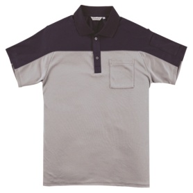 アルトコーポレーション　半袖ポロシャツ　シルバーグレー×ネイビー　ＳＳサイズ　ＣＬ８８８－２３－ＳＳ　１着