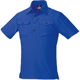 クロダルマ　半袖ポロシャツ（脇スリット）　ブルー　Ｍサイズ　２６４５０－１０－Ｍ　１着