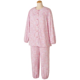 ケアファッション　大きめボタンパジャマ　婦人用　ピンク　Ｓ　９８０００－０４　１着