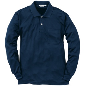 アルトコーポレーション　長袖ポロシャツ（ポケット付）　ネイビー　Ｍサイズ　ＣＬ－３３３－３４－Ｍ　１着