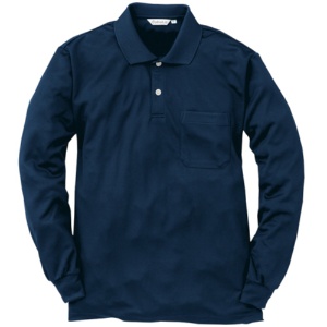 アルトコーポレーション　長袖ポロシャツ（ポケット付）　ネイビー　Ｍサイズ　ＣＬ－３３３－３４－Ｍ　１着1