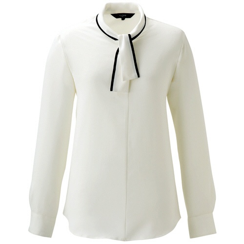 アンジョア　長袖ブラウス　ダイヤドビー　ホワイト　５号　０１２３２－４－５　１着1