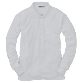 アルトコーポレーション　長袖ポロシャツ（ポケット付）　シルバーグレー　Ｍサイズ　ＣＬ３３３－２３－Ｍ　１着