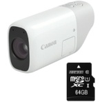 デジタルカメラ　ＰｏｗｅｒＳｈｏｔ　Ｚｏｏｍ　＋　６４ＧＢ　ｍｉｃｒｏＳＤＸＣメモリカード　１セット