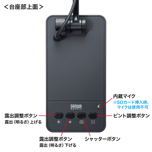 書画カメラ USBタイプ 書画カメラ（USB・高画質・ズーム・7倍・A3・800万画素・LED