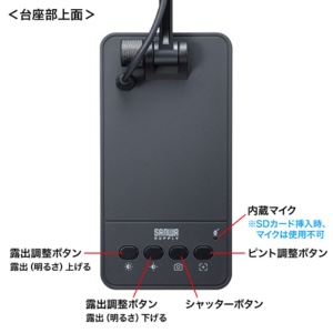 サンワサプライ　ＵＳＢ書画カメラ（ＨＤＭＩ出力機能付き）　ブラック　ＣＭＳ－Ｖ５８ＢＫ　１台3