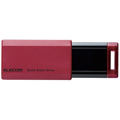 エレコム　外付けポータブルＳＳＤ　５００ＧＢ　レッド　ＥＳＤ－ＥＰＫ０５００ＧＲＤ　１台2