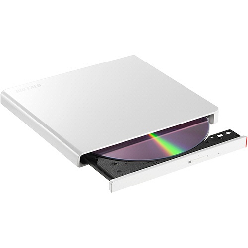 バッファロー　ＵＳＢ２．０用ポータブルＤＶＤドライブ　軽量コンパクトタイプ　書き込みソフト付属　Ｗｉｎｄｏｗｓ／Ｍａｃ両対応　ホワイト　ＤＶＳＭ－ＰＬＶ８Ｕ２－ＷＨＢ　１台2
