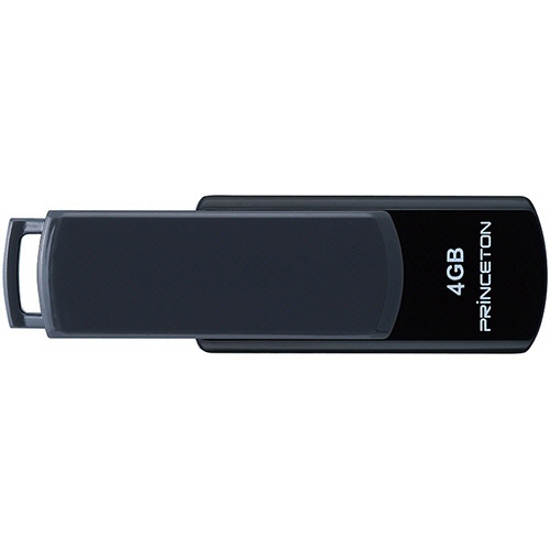 プリンストン　ＵＳＢフラッシュメモリー　回転式キャップレス　４ＧＢ　グレー／ブラック　ＰＦＵ－Ｔ３ＵＴ／４ＧＡ　１個1