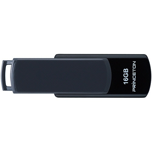 プリンストン　ＵＳＢフラッシュメモリー　回転式キャップレス　１６ＧＢ　グレー／ブラック　ＰＦＵ－Ｔ３ＵＴ／１６ＧＡ　１個1