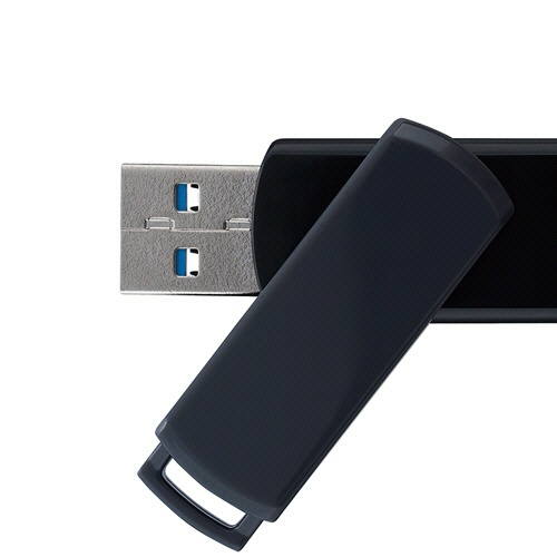 プリンストン　ＵＳＢフラッシュメモリー　回転式キャップレス　１６ＧＢ　グレー／ブラック　ＰＦＵ－Ｔ３ＵＴ／１６ＧＡ　１個3