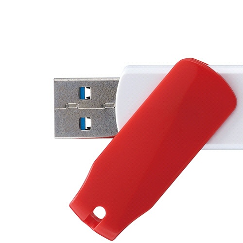 プリンストン　ＵＳＢフラッシュメモリー　ストラップ付き　１６ＧＢ　レッド／ホワイト　ＰＦＵ－Ｔ３ＫＴ／１６ＧＭＧＡ　１個3