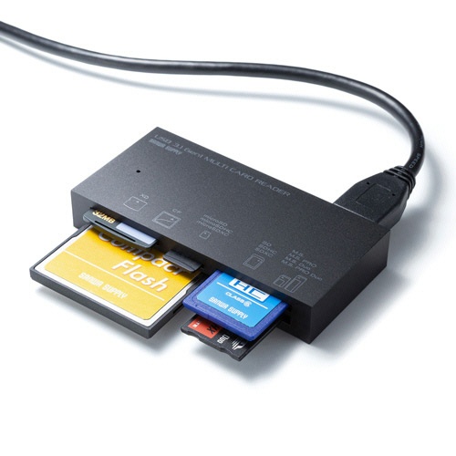サンワサプライ　ＵＳＢ３．１　マルチカードリーダー　ブラック　ＡＤＲ－３ＭＬ５０ＢＫ　１個3