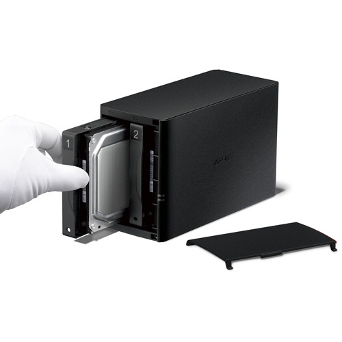 バッファロー　ＬｉｎｋＳｔａｔｉｏｎ　ｆｏｒ　ＳＯＨＯ　３年保証　ＲＡＩＤ機能　ネットワークＨＤＤ　２ドライブ　８ＴＢ　ＬＳ２２０ＤＮ０８０２Ｂ　１台4