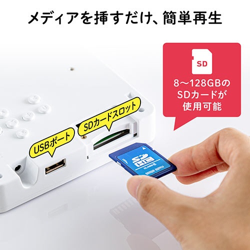 サンワダイレクト　電子ポップモニター　７型　マグネット取り付け　スタンド付き　４００－ＭＥＤＩ０３６　１台4