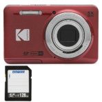 コンパクトデジタルカメラ　ＰＩＸＰＲＯ　レッド　ＦＺ５５ＲＤ２Ａ　＋　１２８ＧＢ　ＳＤＸＣメモリカード　１セット