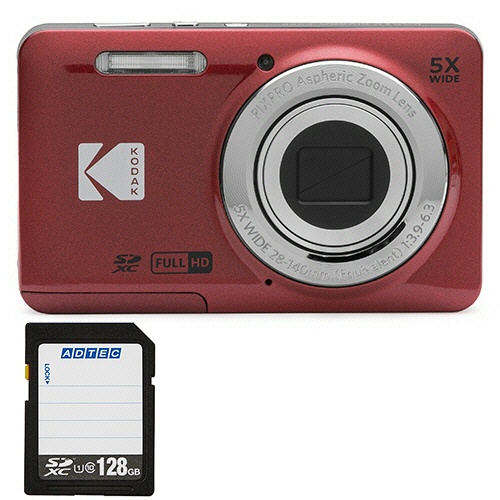 コンパクトデジタルカメラ　ＰＩＸＰＲＯ　レッド　ＦＺ５５ＲＤ２Ａ　＋　１２８ＧＢ　ＳＤＸＣメモリカード　１セット1