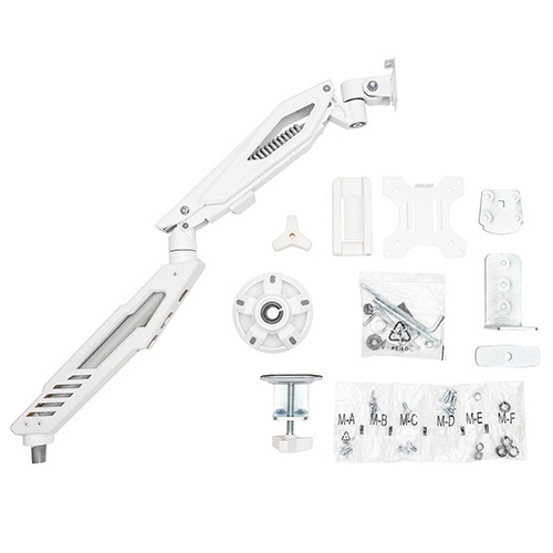 アーキス　メカニカルスプリング式　液晶モニターアーム　シングル　１７－３２型対応　ホワイト　ＡＳ－ＭＡＧＡ０１　１台10