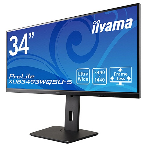 ｉｉｙａｍａ　ＰｒｏＬｉｔｅ　３４型ワイド液晶デイスプレイ　ブラック　ＸＵＢ３４９３ＷＱＳＵ－Ｂ５　１台2
