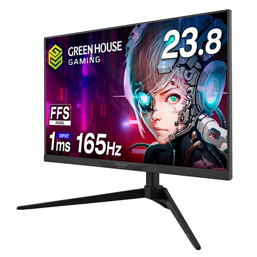グリーンハウス　２３．８型　１６５Ｈｚ　ゲーミングディスプレイ　ブラック　ＧＨ－ＥＬＣＧ２３８Ｂ－ＢＫ　１台2