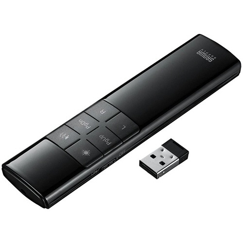 サンワサプライ　タイマー付きプレゼンテーションマウス（抗菌仕様）　ブラック　ＭＡ－ＷＰＲ１４ＢＫＮ　１個1