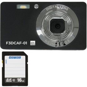 コンパクトデジタルカメラ　Ｆ３ＤＣＡＦ－０１　＋　ＳＤＨＣメモリカード　１６ＧＢ　１セット