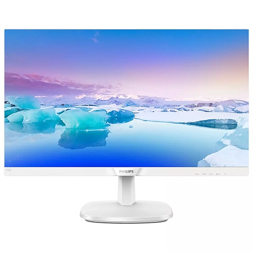フィリップス　２３．８型ワイド液晶ディスプレイ　スピーカー付　ホワイト　ＩＰＳパネル　５年保証　２４３Ｖ７ＱＪＡＷ／１１　１台1