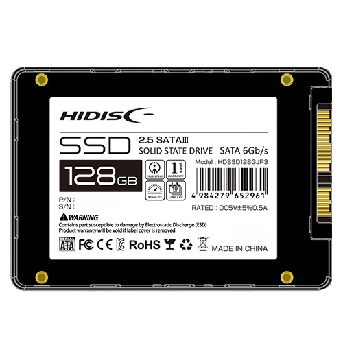 ハイディスク　２．５インチ　ＳＡＴＡ接続　内蔵ＳＳＤ　１２８ＧＢ　ＨＤＳＳＤ１２８ＧＪＰ３　１台1