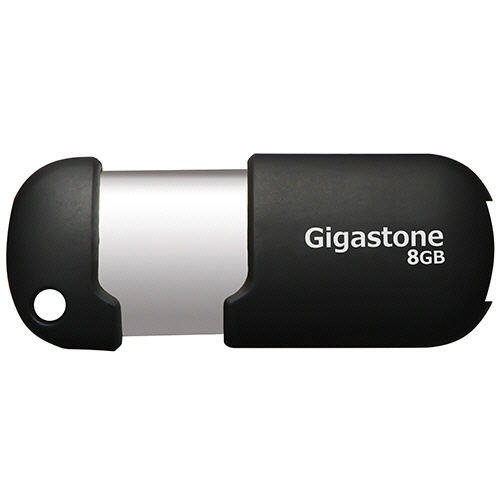 Ｇｉｇａｓｔｏｎｅ　ＵＳＢ２．０フラッシュメモリ　スライド式　８ＧＢ　ブラック／シルバー　ＧＪＵ２８ＧＳＬＪ　１個1