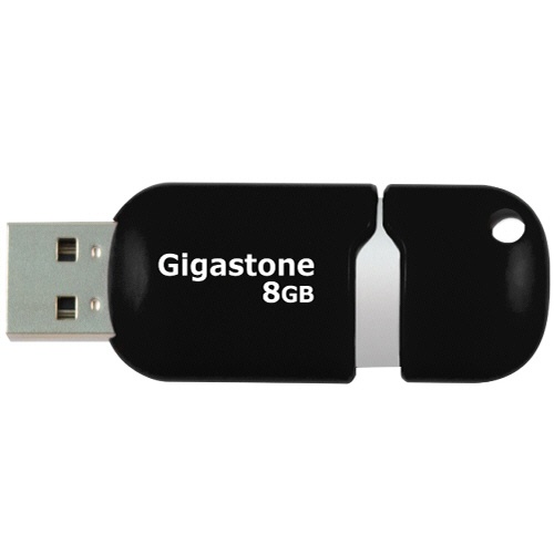 Ｇｉｇａｓｔｏｎｅ　ＵＳＢ２．０フラッシュメモリ　スライド式　８ＧＢ　ブラック／シルバー　ＧＪＵ２８ＧＳＬＪ　１個2