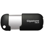 Ｇｉｇａｓｔｏｎｅ　ＵＳＢ２．０フラッシュメモリ　スライド式　１６ＧＢ　ブラック／シルバー　ＧＪＵ２１６ＧＳＬＪ　１個