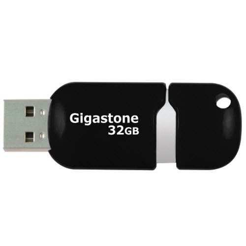 Ｇｉｇａｓｔｏｎｅ　ＵＳＢ２．０フラッシュメモリ　スライド式　３２ＧＢ　ブラック／シルバー　ＧＪＵ２３２ＧＳＬＪ　１個2